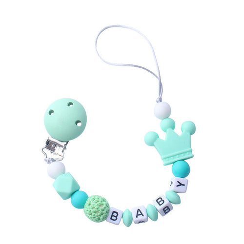 Handmade Free Personalized Name Silicone Baby Pacifier Clip Silicone