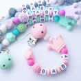 Load image into Gallery viewer, Handmade Free Personalized Name Silicone Baby Pacifier Clip Silicone
