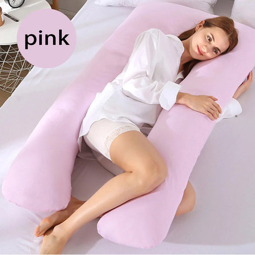 1PC Cotton Pregnant Maternity U-type Pillow Case Sleeping Support