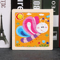 Load image into Gallery viewer, Hot Sale 11X11CM Kids Wooden Puzzle Baby Cartoon Animal Traffic
