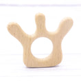 Load image into Gallery viewer, 1pcs Baby Animal Natural Beech Teething Wooden Teether Rodent Flowers
