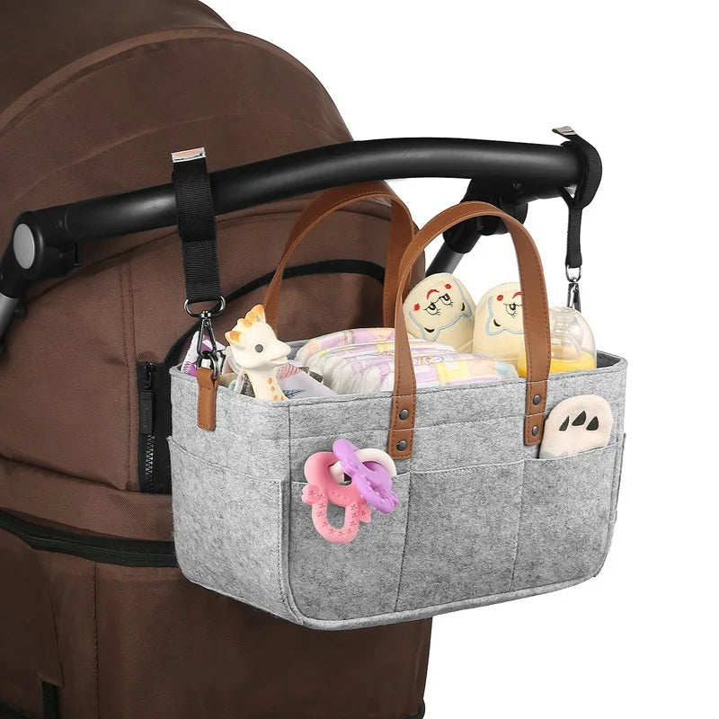 Baby Felt Storage Nursery Organizer Basket Infant Diaper Bag with