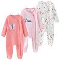 Load image into Gallery viewer, Unisex Baby Organic Cotton Snap Footed Sleep and Play Pajamas Long
