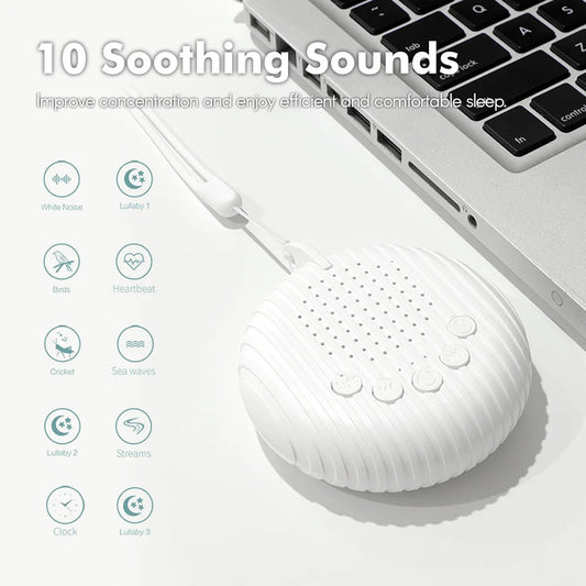 White Noise Sound Machine Portable Baby Sleep Machine 10 Soothing