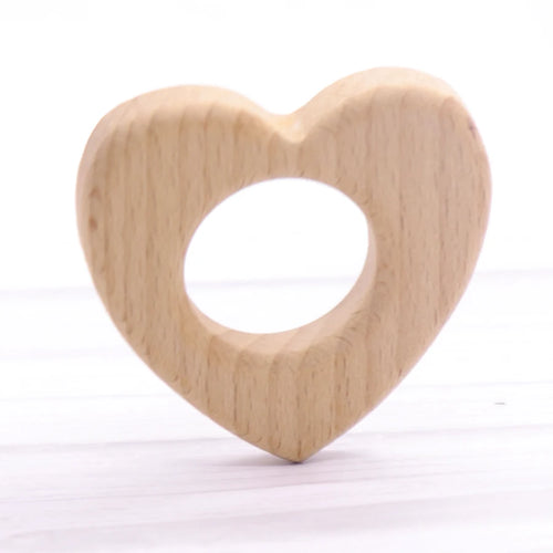 1pcs Baby Animal Natural Beech Teething Wooden Teether Rodent Flowers