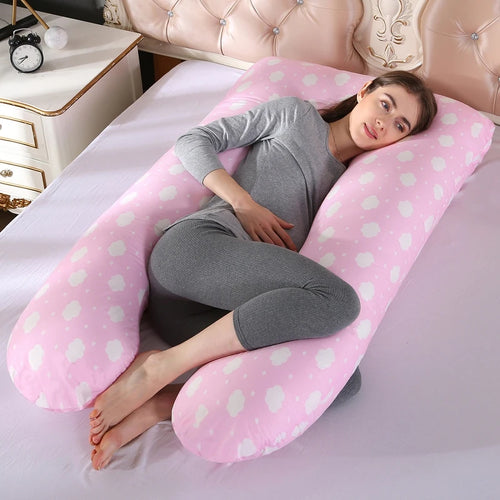 Bubble Kiss U-Shape Large Pregnancy Pillows Cotton Sleep Support