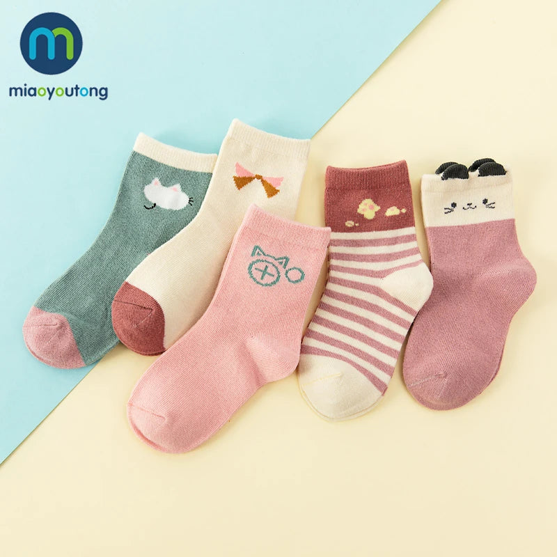 5 Pair Jacquard Cat Unicorn Rabbit Comfort Warm Cotton High Quality