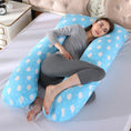 Load image into Gallery viewer, Bubble Kiss U-Shape Large Pregnancy Pillows Cotton Sleep Support
