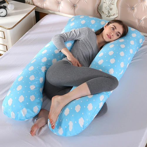 Bubble Kiss U-Shape Large Pregnancy Pillows Cotton Sleep Support