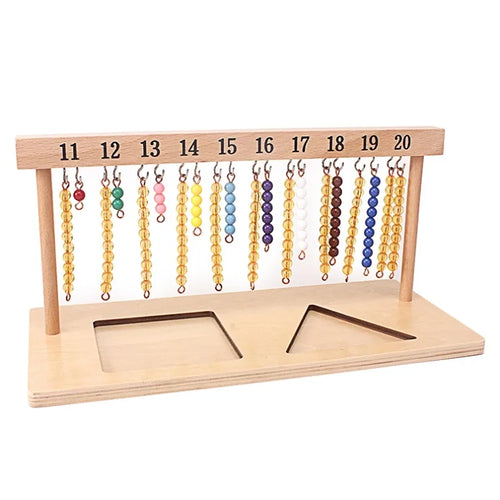 Baby Toy Montessori Math Toy Colorful Beads Stair Hanger Colored Bead