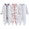 Load image into Gallery viewer, Unisex Baby Organic Cotton Snap Footed Sleep and Play Pajamas Long
