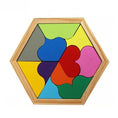 Load image into Gallery viewer, Wooden Tangram Brain Teaser Puzzle | Wooden Brain Games Puzzle -
