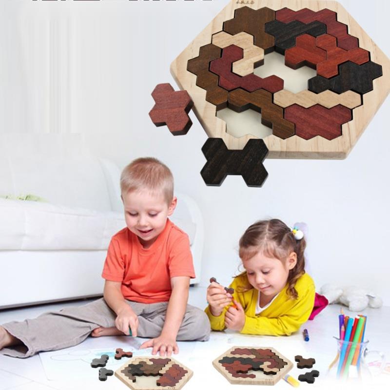 Wooden Tangram Brain Teaser Puzzle | Wooden Brain Games Puzzle -