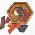 Load image into Gallery viewer, Wooden Tangram Brain Teaser Puzzle | Wooden Brain Games Puzzle -
