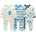 Load image into Gallery viewer, Unisex Baby Organic Cotton Snap Footed Sleep and Play Pajamas Long
