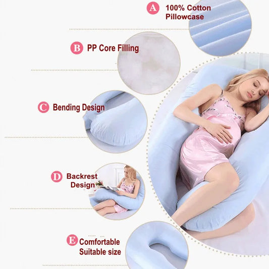 PANGDUBE Pregnancy Pillow 130*70cm Sleeping Waist Pillow for Pregnant