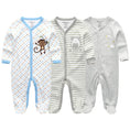 Load image into Gallery viewer, Unisex Baby Organic Cotton Snap Footed Sleep and Play Pajamas Long
