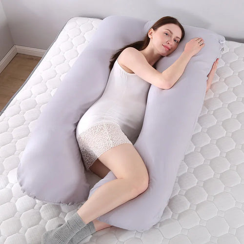 Bubble Kiss U-Shape Large Pregnancy Pillows Cotton Sleep Support