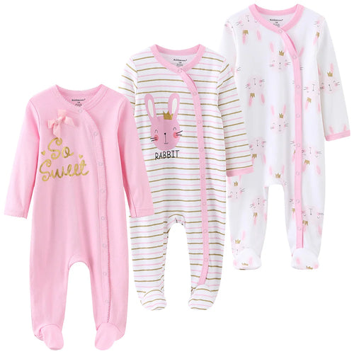 Unisex Baby Organic Cotton Snap Footed Sleep and Play Pajamas Long