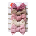 Load image into Gallery viewer, 5Pcs/Lot Solid Bow Headband Faux Suede Polyester Waffle Elastic Nylon
