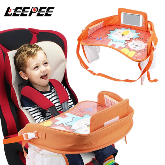 Waterproof Car Safety Seat Tray Drink Holder Kids Toys Infant Children