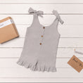 Load image into Gallery viewer, Linen Romper with Ruffles for Kids
