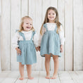 Load image into Gallery viewer, OrganicEra Organic Muslin Baby Dress with Frills, Aqua
