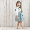 Load image into Gallery viewer, OrganicEra Organic Muslin Baby Dress with Frills, Aqua
