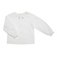 Load image into Gallery viewer, OrganicEra Organic Vual Baby Girl Peter Pan Collar Shirt Embroidery
