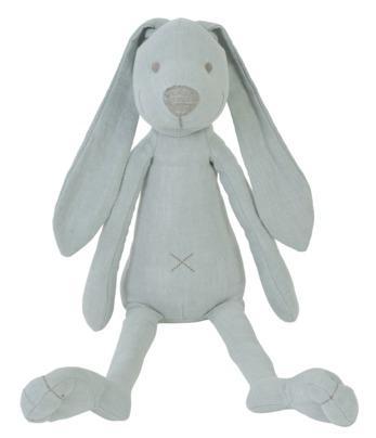 Lagoon Blue Linen Richie Rabbit Plush Animal by Happy Horse