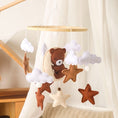 Load image into Gallery viewer, Let's Make Wooden Baby Rattles Soft Felt Cartoon Bear Cloudy Star Moon
