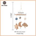 Load image into Gallery viewer, Let's Make Wooden Baby Rattles Soft Felt Cartoon Bear Cloudy Star Moon
