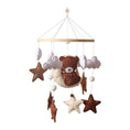 Load image into Gallery viewer, Let's Make Wooden Baby Rattles Soft Felt Cartoon Bear Cloudy Star Moon
