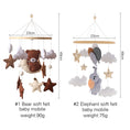 Load image into Gallery viewer, Let's Make Wooden Baby Rattles Soft Felt Cartoon Bear Cloudy Star Moon
