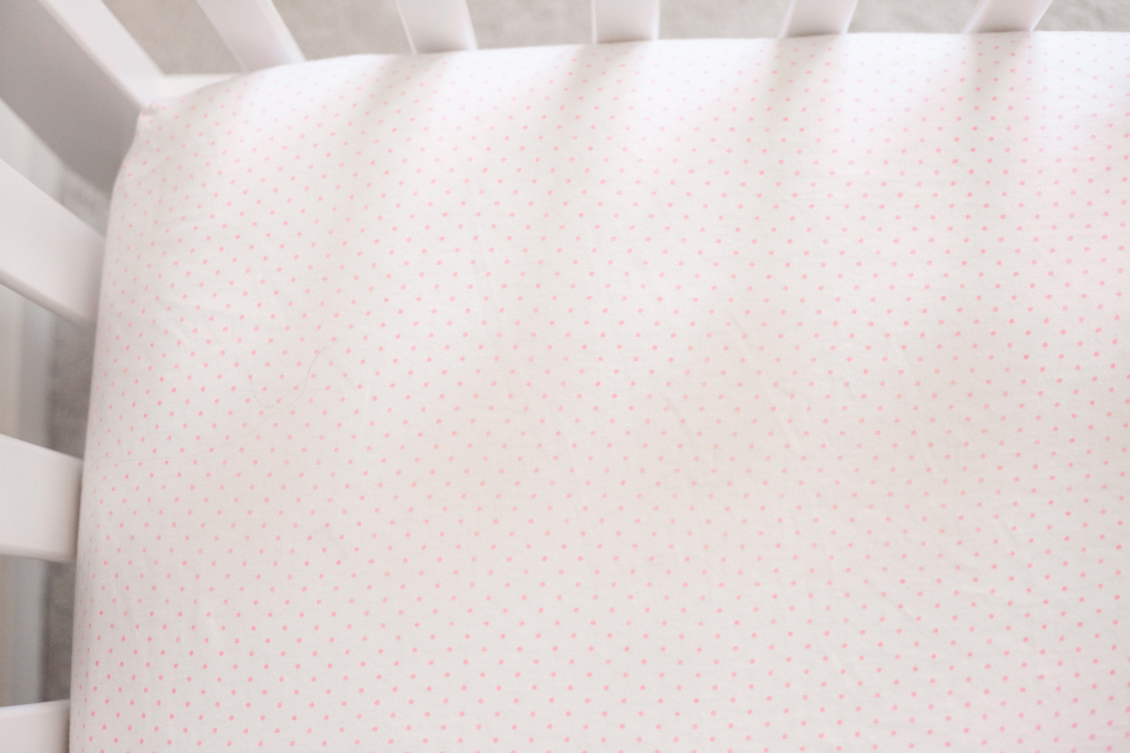 SheetWorld Fitted Cradle Sheet - 100% Cotton Jersey - Pink Pindot,