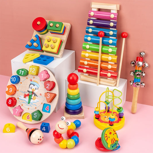 Montessori Baby Toys Kids 3D Wooden Puzzles Early Learning Baby Games