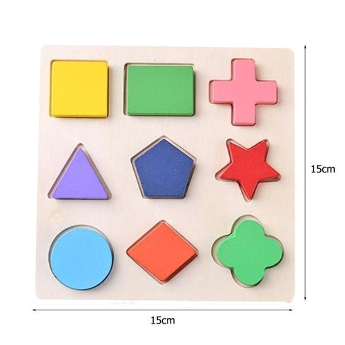 Montessori Baby Toys Kids 3D Wooden Puzzles Early Learning Baby Games