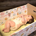 Load image into Gallery viewer, Cardboard Baby Cradle MINION with mattress
