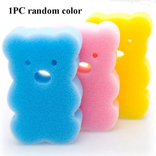 Cute Kids Baby Cotton Shower Bath Sponge Rub Cartoon elephant Body