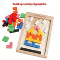 Load image into Gallery viewer, Wooden Puzzles Blocks Brain Teasers Toy Tangram Colorful Jigsaw Game
