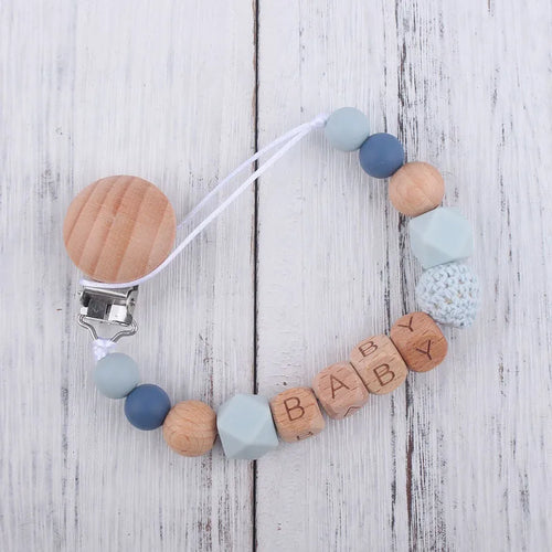 Baby Pacifier Clips Personalised Name Dummy Nipple Holder Chain