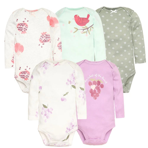 3-5 PCS/LOT Soft Cotton Baby Bodysuits Long Sleeve Newborn Baby