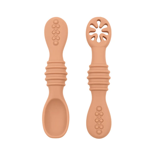 Baby Spoon Fork Set Food Grade Silicone Sticky Spoon Children Cutlery