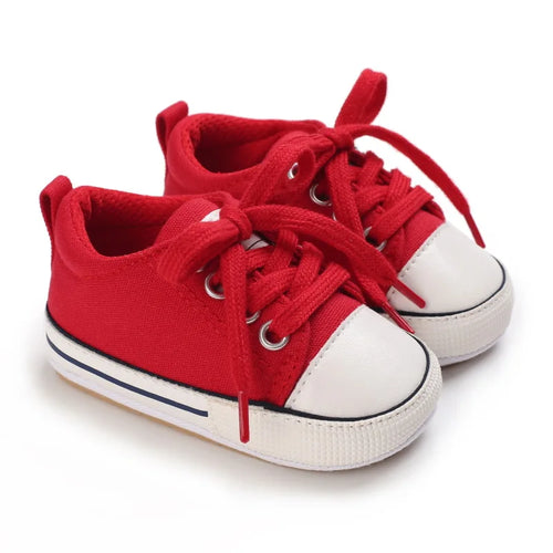 Meckior Baby Sneakers Baby Boys Girls Canvas Shoes Non-slip Rubber