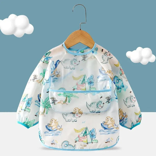 Baby Food Overalls Waterproof and Dirt-proof CHILDREN'S Apron Bib