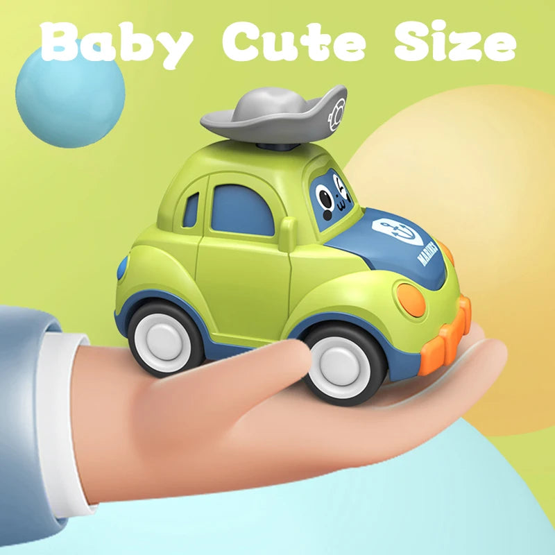 Baby Cartoon Toy Car Mini Press Go Vehicles Inertia Pull Back Cars