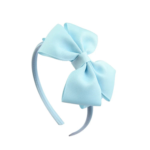 1 Piece Ribbon Handmade Hair Bows Hairbands for Baby Girls 20 Colors