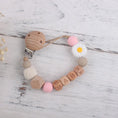 Load image into Gallery viewer, Handmade Free Personalized Name Silicone Wood Pacifier Clips Safe
