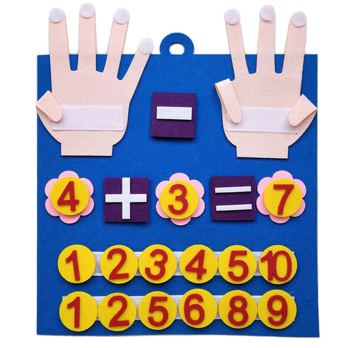 Toddler Montessori Toys Felt Finger Numbers Math Toy Children Counting