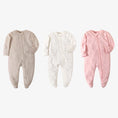 Load image into Gallery viewer, Spring Newborn Footed Pajamas Solid White Fashion Zipper Baby Clothes
